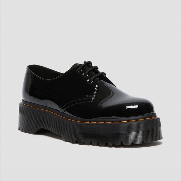 DOC MARTEN 1461 PATENT LEATHER PLATFORM OXFORD SHOES - Picture 2 of 4
